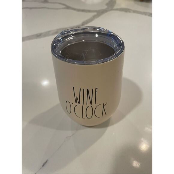 Rae Dunn Wine O’Clock 12oz Wine Tumbler Travel Cup w Lid NWOT - Picture 1 of 4